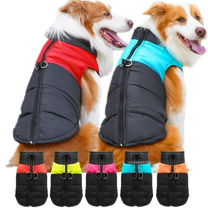 Wasserdichte, warme Hundekleidung, Haustiermantel, Winterweste, gepolsterte Reißverschlussjacke, Hundebekleidung für kleine,