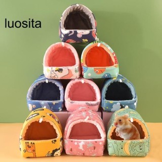 Meerschweinchennest, Cartoon-Muster, Haustierversteck, warmes Kleintier, Hamster, Eichhörnchen, Bett, Haus, Käfigzubehör S