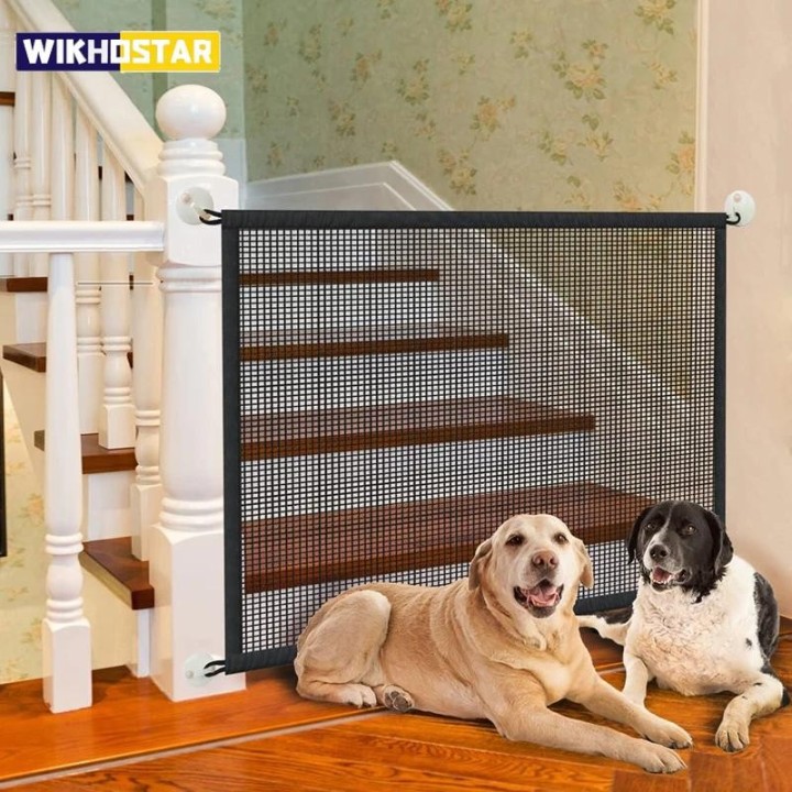 Absperrzäune für Hunde und Katzen mit 4 Haken, isoliertes Haustiernetz, Treppentor, neuer faltbarer Laufstall aus atmungsakti