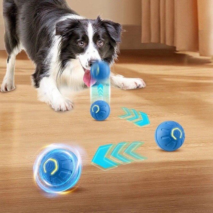Intelligentes Hundespielzeug, interaktiver Ball, automatischer 360° selbstdrehender Rollball, Hunde- und Katzenball, Spielzeu