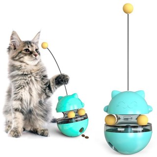 Katzenbecherspielzeug Katzen-Drehtellerspielzeug Auslaufender Ball Neckender Katzenstab Mittlere und kleine Katzen Allgemeine