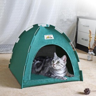 Katzenbett, Katzenzelt, Höhlenhaus, Höhlenbett, Hundehütte, Bett, Ganzjahresgebrauch, mit nicht verformbarem Rahmen aus elast