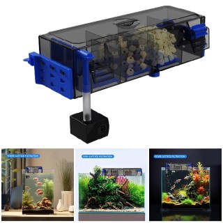 Aquariumfilter, Fischtanks, Luftpumpe, biochemischer Filter, geräuscharme Wasserpumpe, Wandfilter für Salzwasser und Süßwasse