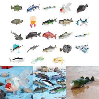 Mehrere Arten von Plastikfischmodell-Spielfiguren für die Landschaftsfischerei im Aquarium, Fischmodell, Landschaftsfischaqua