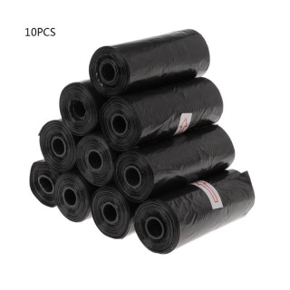 10 Roll/Set Garbage Bag Degradable Pet Poop Shit Trash Home Kitchen Waste Black