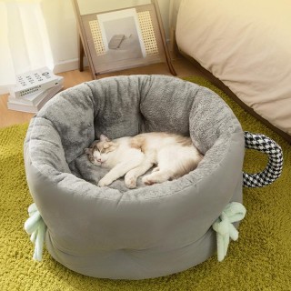 Herbst und Winter Katze Warm und Verdickt Tiefschlaf Katzennest Kleine Welpen Plüsch Schlafen Hundehaus Katzenbett Haustierne