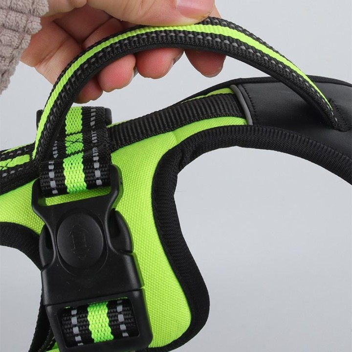 Reflektierendes Hundewestengeschirr für mittelgroße und große Hunde, Brustgurt, verstellbar, Labrador, französische Bulldogge