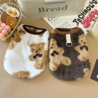 Wintermantel Plüsch Teddybär Weste Warme Haustier Hund Lamm Samt Kleidung, Teddy Schnauzer Malteser Retrievable Weste Hund Pu