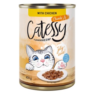 Catessy Häppchen in Sauce oder Gelee 12 x 400 g - mit Huhn in Gelee
