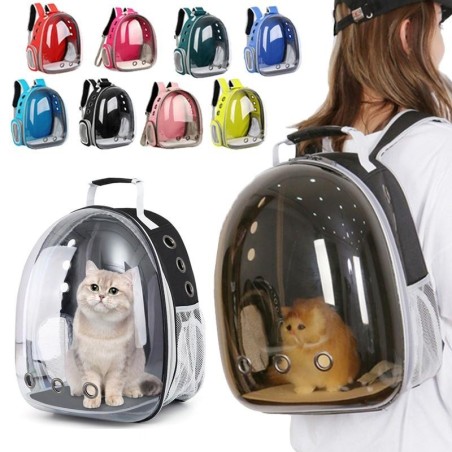 Haustier-Tragetasche, Weltraum-Haustier-Rucksäcke, atmungsaktiv, tragbar, transparent, Rucksack, Transporttasche für Welpen,