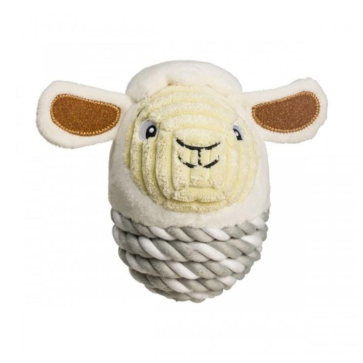 House of Paws Schaf-Seil-Hundespielzeug One Size weiß