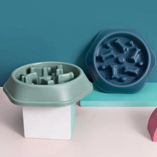 Pet Slow Food Schüssel Anti-würgen Feeder PP Kunststoff Schüssel Schüssel Hause Hund Essen Platte Anti-schlucken Fütterung li