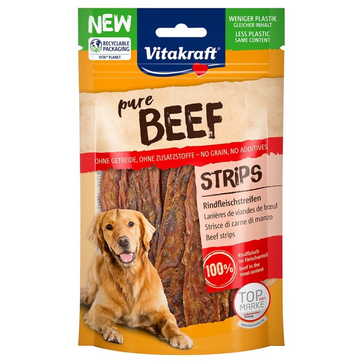 Vitakraft BEEF Rindfleischstreifen - Sparpaket: 6 x 80 g