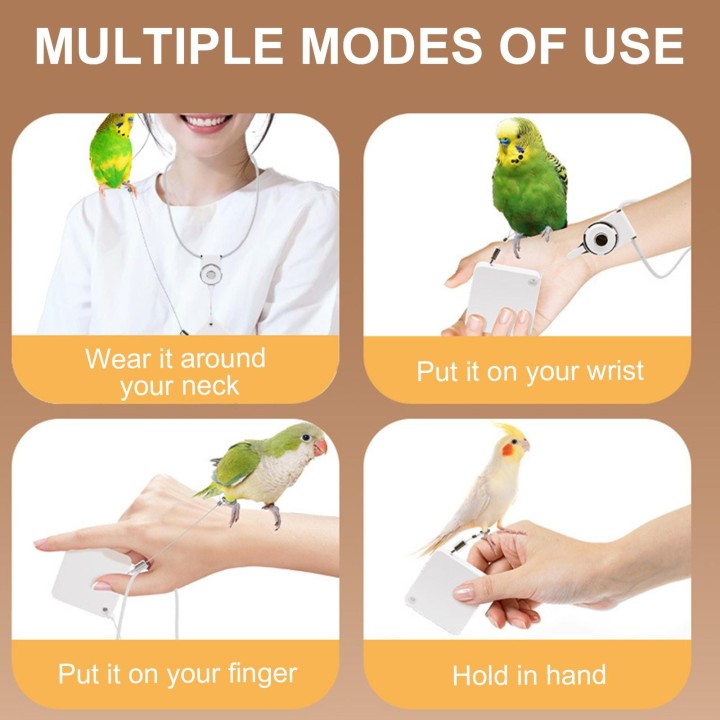 Zugleine für Papageien mit automatischer Flugschnur für den sicheren Umgang mit Vögeln, komfortable Geschirrleine für Papagei
