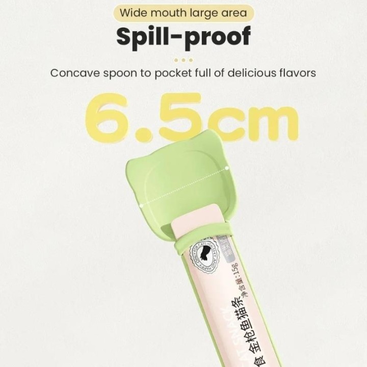 Futterlöffel für Haustiere, Futterschaufel, Katzenstreifenpresse, Futterspender für den Innenbereich, Welpen, Kätzchen, Snack