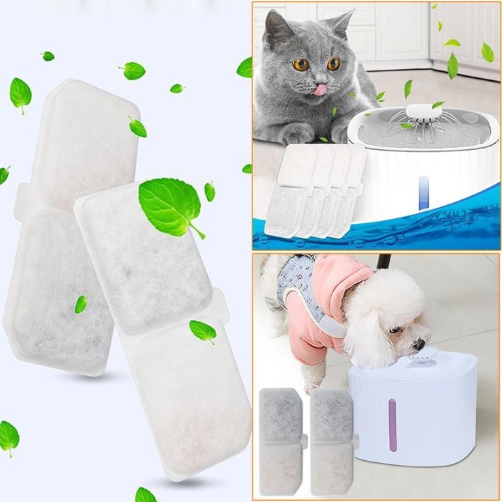 Wasserbrunnen für Katzen und Hunde, Kohlefilter für automatischen Trinkwasserspender für Haustiere 6PCS