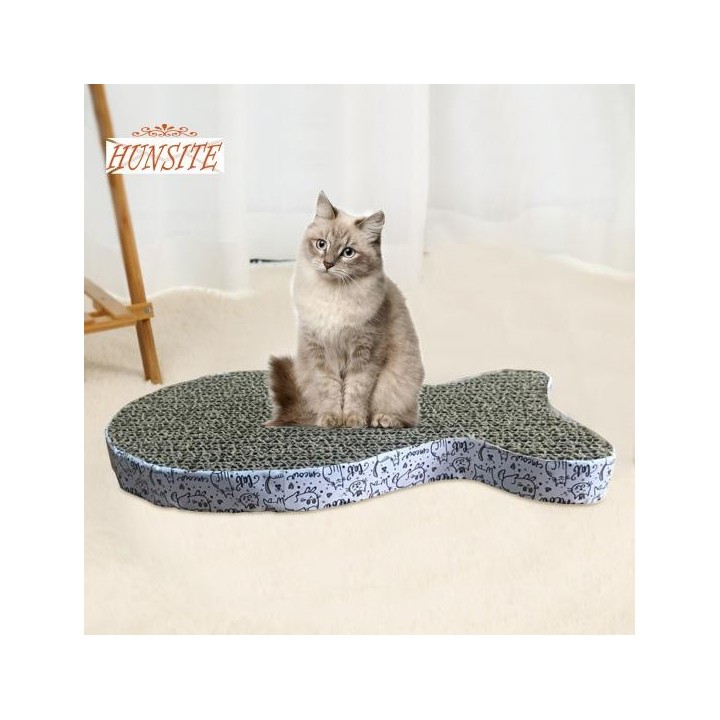 Katzenkratzer, umweltfreundlich, kompakt, Wellpappe, Katzenkratzunterlage mit höherer Dichte für die Familie cat head