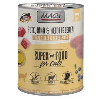 MAC´s Cat 6 x 800 g - Pute, Rind & Heidelbeeren