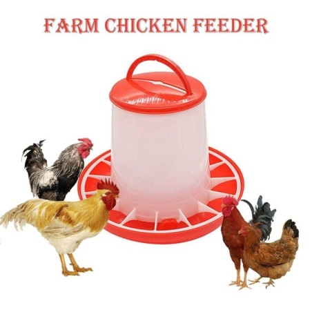 Geflügel Feeder Kunststoff 1,5 kg Wiederverwendbare Küken Henne Wachtel Taube Fütterung Bewässerung Werkzeug Bauernhof Tier L