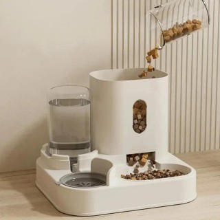 Automatischer Futternapf für Katzen und Hunde mit Wasserbrunnen, großer Futterspender, Behälter für Welpen, Haustiere, Kätzch