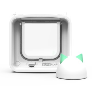 SureFlap Connect Mikrochip Katzenklappe - Set aus Klappe und Hub