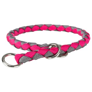 Trixie Cavo Zug-Stopp-Halsband, fuchsia/grafit - Größe S: 30 - 36 cm Halsumfang, Ø 12 mm
