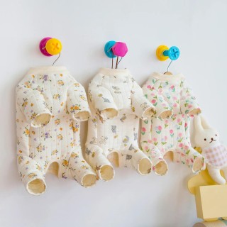 Hundeoverall für Herbst und Winter, mit Baumwolle gepolsterte Vierbeinerhose für warme kleine Hunde, Haustiere, Vierbeiner-Sc