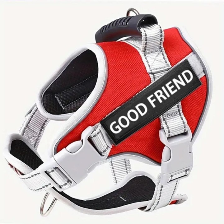 Hundegeschirr für kleine und mittelgroße Hunde, verstellbares, reflektierendes Haustierwestengeschirr für Spaziergänge im Fre