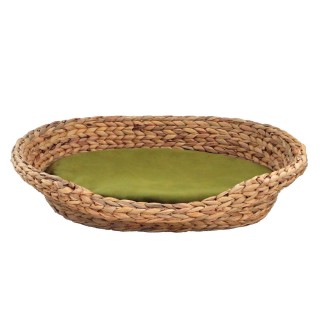 Tierbett-Wasserhyazinthe Samt oliv Gr.2