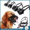 Maulkorb für Hunde, verstellbar, atmungsaktiv, aus PU-Leder, verhindert Beißen, Bellen, Kauen, für kleine, mittelgroße und gr
