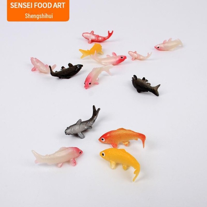 Mini-Koi-Modell aus PVC, Aquarium-Requisiten für Heimwerker-Spiele – Simulation von Mini-Goldfischen oder anderen Fischoption