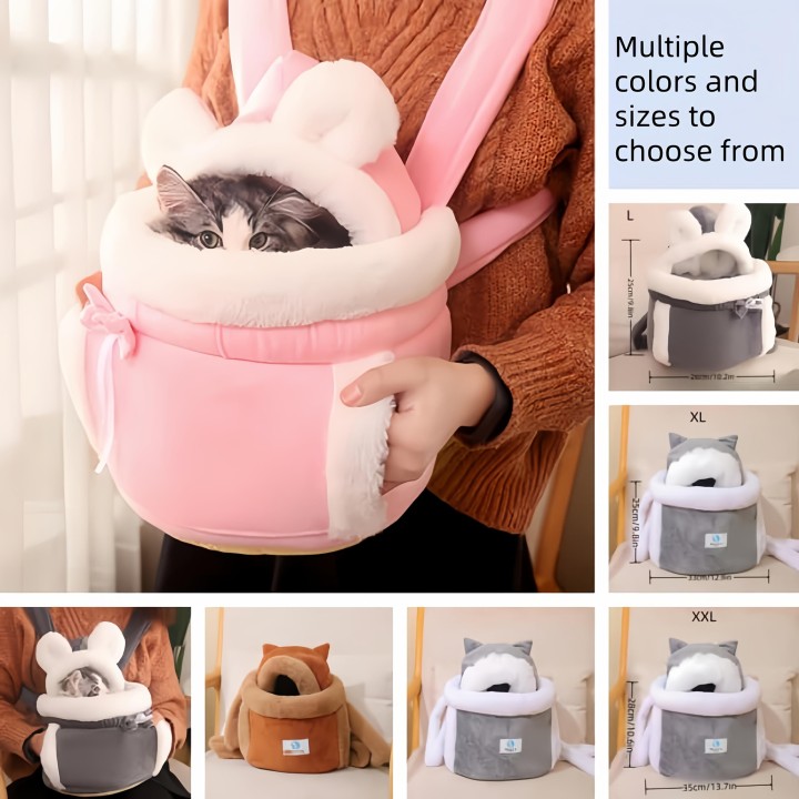 1 Stück weicher und bequemer Katzenrucksack, geeignet für kleine Katzen und Hunde, Tragetasche für Katzenausflüge, Katzennest