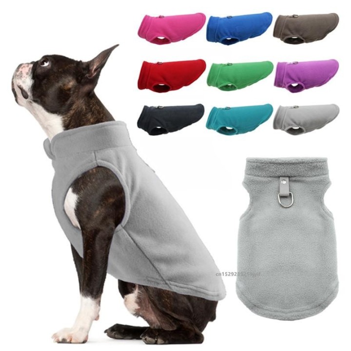 Warme Hundekleidung für den Winter, Haustierjacke, Weste mit D-Ring für kleine Hunde, Katzen, Kleidung, Französische Bulldogg