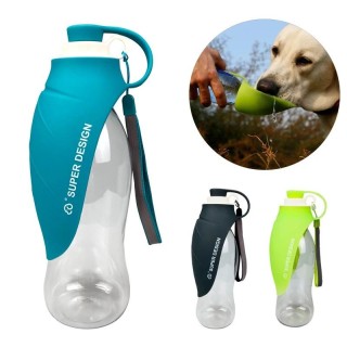 580 ml Tragbare Haustier Hund Wasser Flasche Weiche Silikon Blatt Design Reise Hund Schüssel Für Welpen Katze Trinken Outdoor