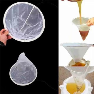 Faser Bienenzucht Honig Sieb Filter Bildschirm Luftreiniger Bienenhaus Ausrüstung Werkzeug Siebe Küche Gadget weiß