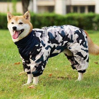 Superwarme Winterjacke, verdickte Baumwolljacke, wasserdichte Akita-Hundekleidung, kleine und mittelgroße Hunde, französische
