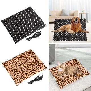 Winter Waschbar Pad Wärmer Erwärmung USB Decke Haustier Matte Elektrische Decke Heizkissen Hund Und Katze 27X37cm kaffeebraun