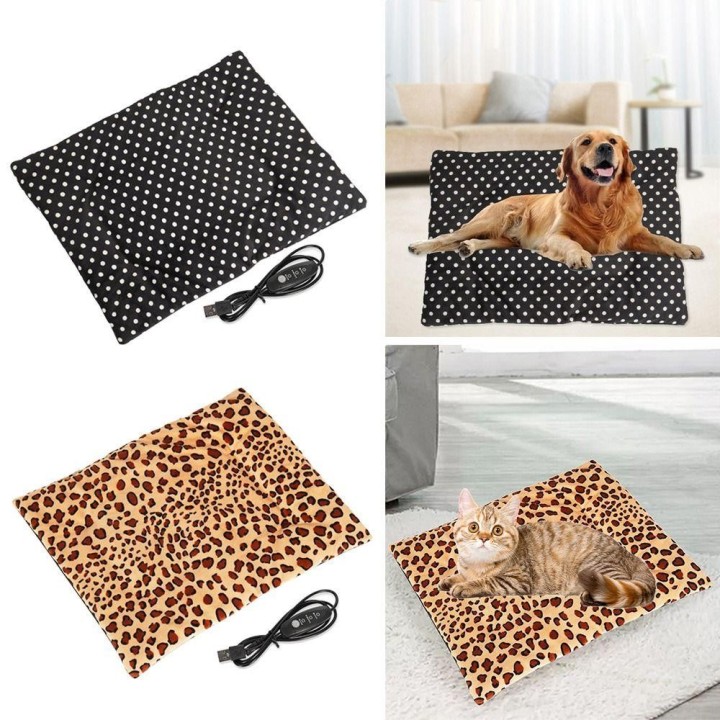 Winter Waschbar Pad Wärmer Erwärmung USB Decke Haustier Matte Elektrische Decke Heizkissen Hund Und Katze 27X37cm kaffeebraun