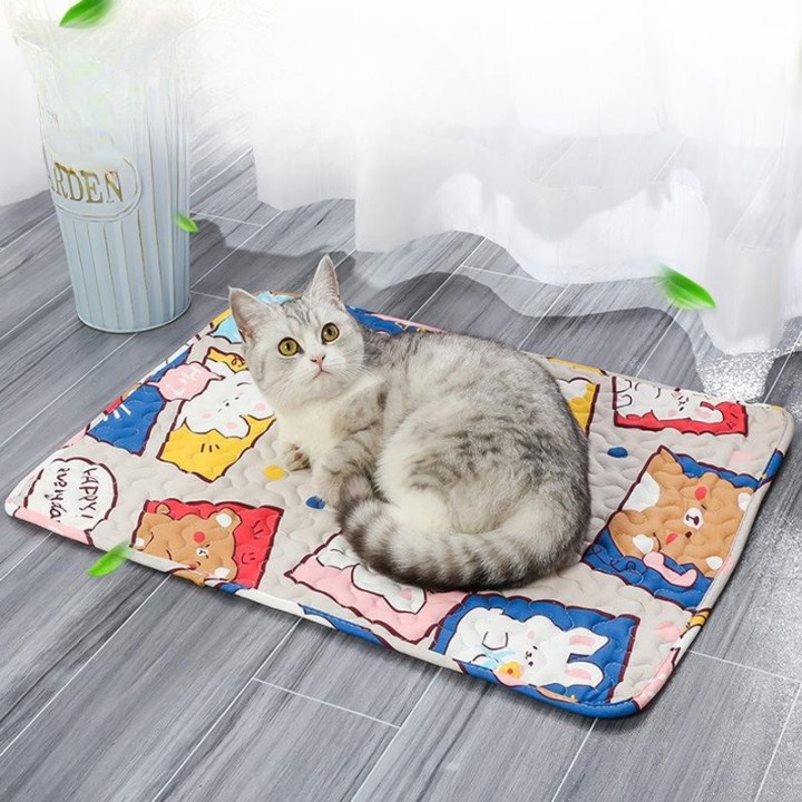 Haustierteppich Hundematte Spezielle Baumwollmatte für kleine und mittelgroße Hunde zum Schlafen auf Katzenschlafmatte Sommer