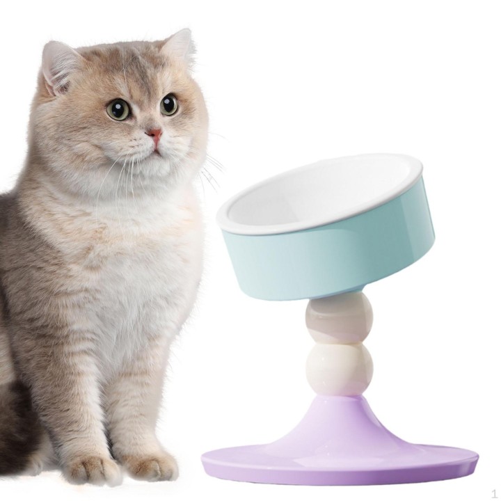 Verstellbarer Katzennapf/Wassernapf für Kätzchen und kleine Haustiere yellow red blue