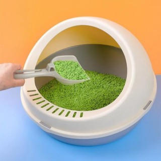 Katzentoilette für Haustiere, Spritzschutz, komplett geschlossen, auslaufsicher, Deodorant, Katzentoilette aus Kunststoff, Sa