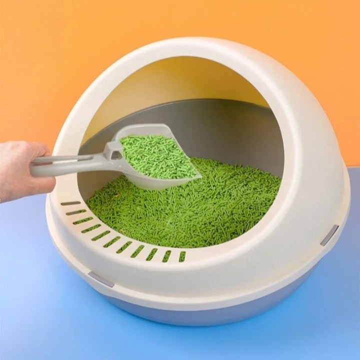 Katzentoilette für Haustiere, Spritzschutz, komplett geschlossen, auslaufsicher, Deodorant, Katzentoilette aus Kunststoff, Sa