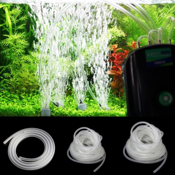1/5/10 m Aquarium Silikon Luftpumpe Sauerstoff klar Schlauch für Aquarium 4/6 mm 5m
