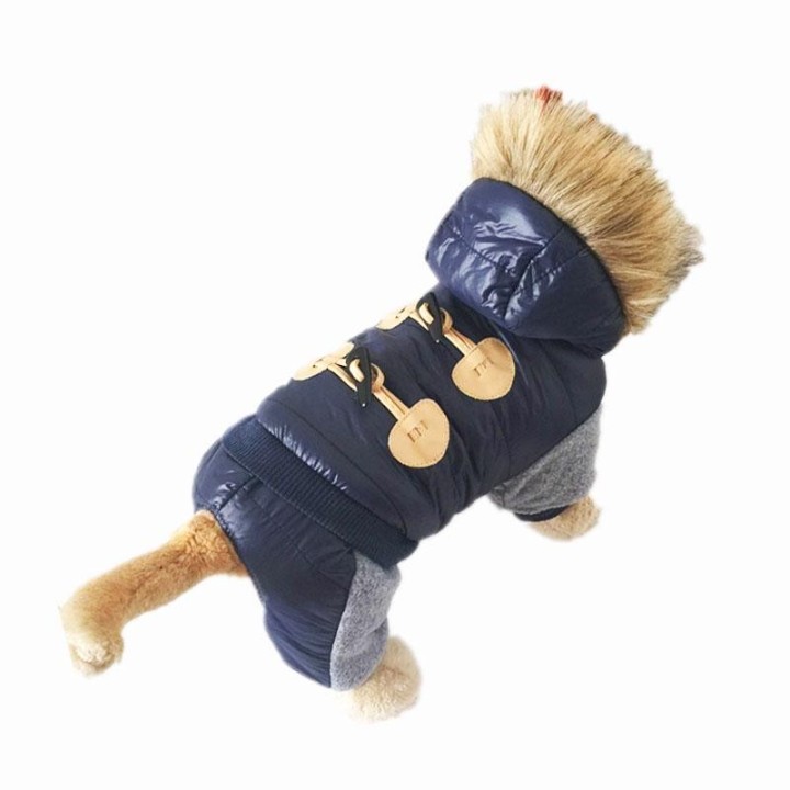 Neu Verdickung Warme Jacke Winter Hund Kleidung Haustier Mantel Kleidung Mit Kapuze Overall Warme Kleidung S