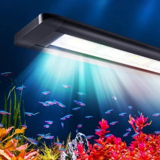 LED-Aquarienlicht, superschlanke Wasserpflanzen-Wachstumsbeleuchtung, erweiterbare, wasserdichte Clip-on-Lampe für Aquarien v