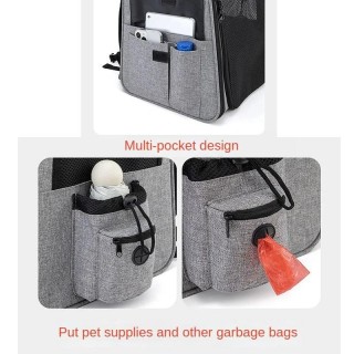 Haustier-Trolley-Koffer-Rucksack, tragbare Katzen- und Hundetasche, atmungsaktiv, große Kapazität, erweiterbare Haustiertasch