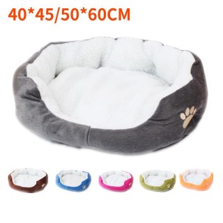 Universelle Katzenhütte, Hundehütte, Lammwolle, bequeme weiche Unterlage, Haustier-Kissenmatte 40*45cm