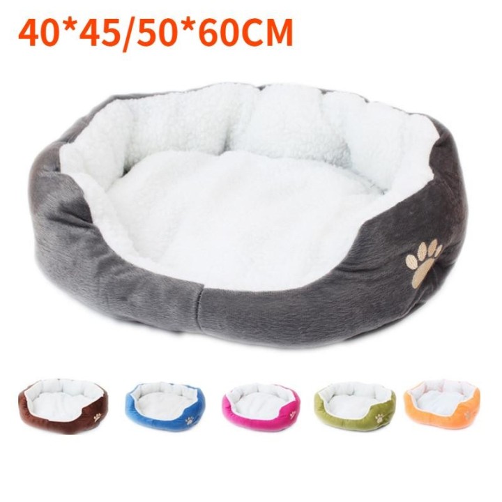Universelle Katzenhütte, Hundehütte, Lammwolle, bequeme weiche Unterlage, Haustier-Kissenmatte 40*45cm