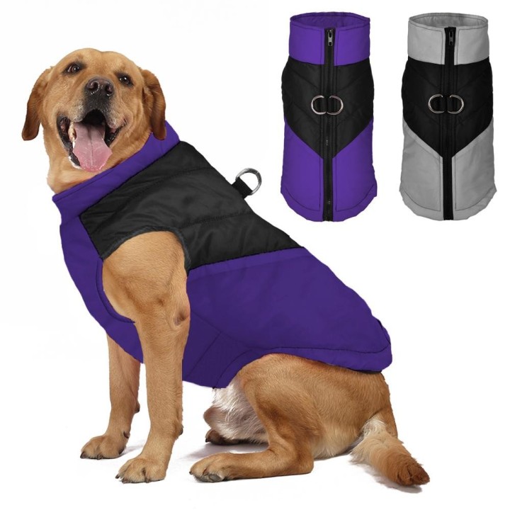 Große Hundejacke für kleine, mittelgroße und große Hunde, Katzen, warme Winterkleidung, wasserdichter Mantel, Labrador, Golde