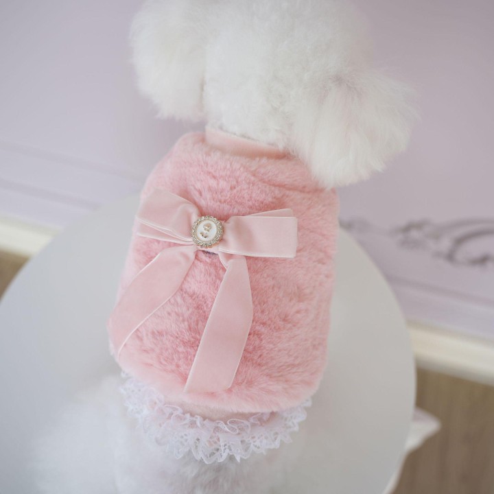 Zweiteiliges Set Luxus-Winter-Hundekleidung Dicker Prinzessin Chihuahua-Mantel für kleine Hunde Teddy Pet Ropa Para Perro Peq